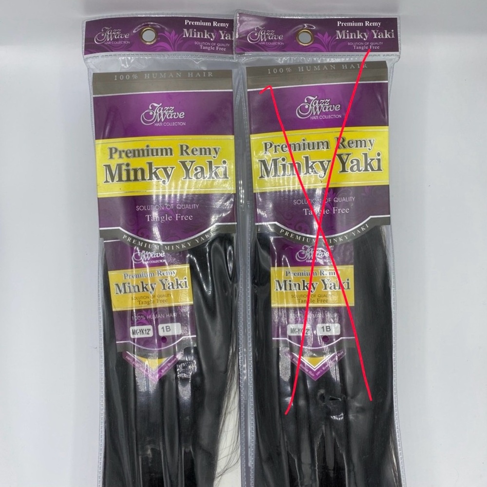 Jazz Wave- Premium Remy Minky Yaki 12” #1B | 100% Human Hair